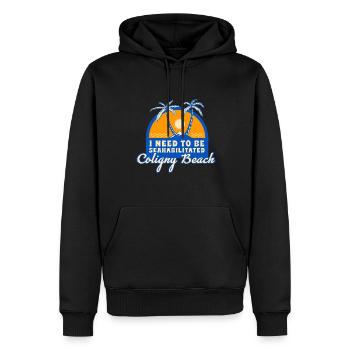 I Need To Be Seahabilitated Coligny Beach Summer - Männer Premium Bio Hoodie - Schwarz - Vorne - Nico (187cm)