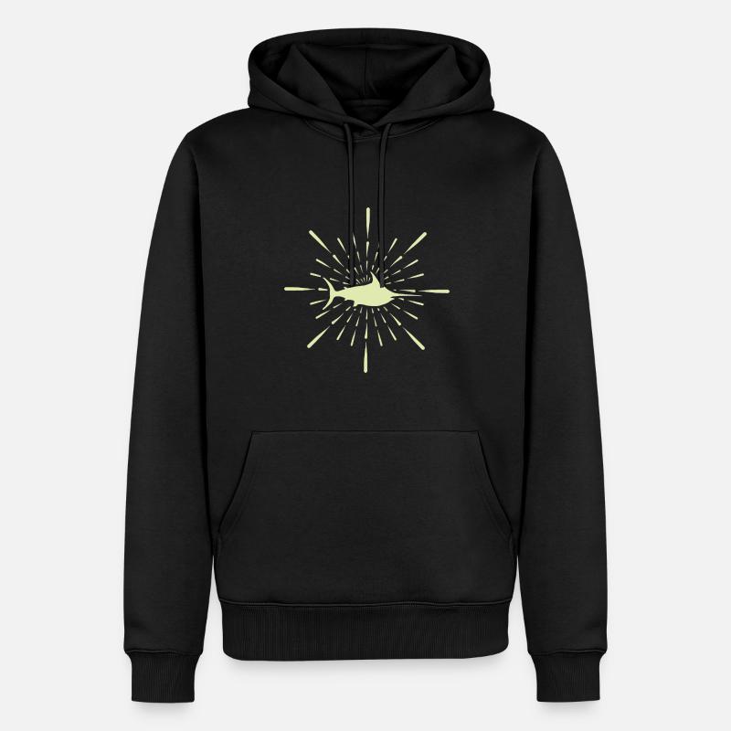 Mon requin requin - Sweat à capuche Premium bio Homme - noir