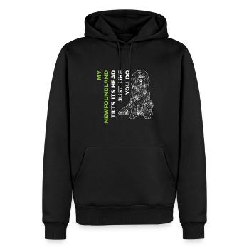 Terre-Neuve Chien de Terre-Neuve - Sweat à capuche Premium bio Homme - noir - Devant - Nico (187cm)