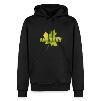 Herbst Anthony - Männer Premium Bio Hoodie - Schwarz - Vorne - Nico (187cm)