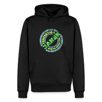 Geschenk für Janek - Männer Premium Bio Hoodie - Schwarz - Vorne - Nico (187cm)