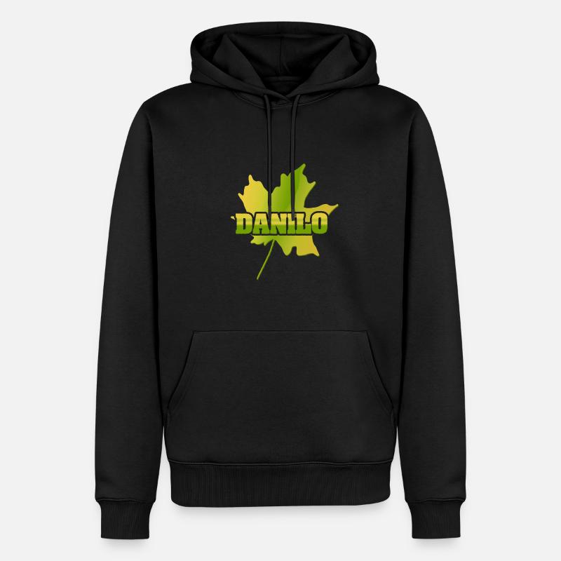 Danilo feuille d’érable - Sweat à capuche Premium bio Homme - noir