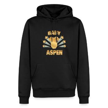 Geschenk für Aspen - Männer Premium Bio Hoodie - Schwarz - Vorne - Nico (187cm)