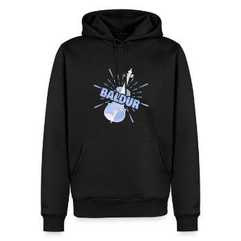 Violin for Baldur First Name Violin - Men’s Premium Organic Hoodie - black - Front - Nico (187cm)