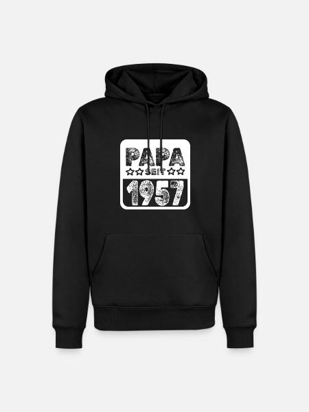 Witzig 1957 - Männer Premium Bio Hoodie - Schwarz