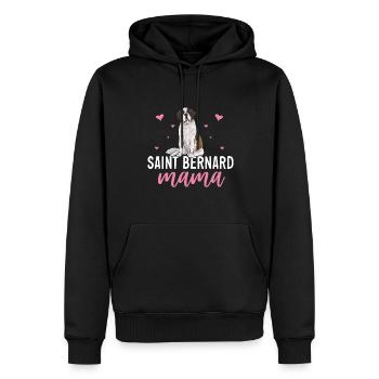 Saint-Bernard Chien Saint-Bernard - Sweat à capuche Premium bio Homme - noir - Devant - Nico (187cm)