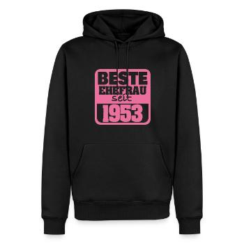 Jahr 1953 - Männer Premium Bio Hoodie - Schwarz - Vorne - Nico (187cm)