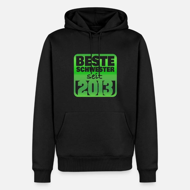 Schwester 2013 - Männer Premium Bio Hoodie - Schwarz