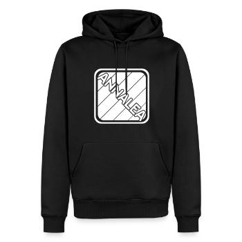 Fille Annalea - Sweat à capuche Premium bio Homme - noir - Devant - Nico (187cm)