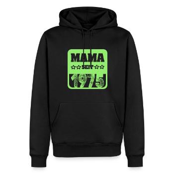 1975 - Männer Premium Bio Hoodie - Schwarz - Vorne - Nico (187cm)