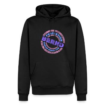 Bernd Bernd - Männer Premium Bio Hoodie - Schwarz - Vorne - Nico (187cm)