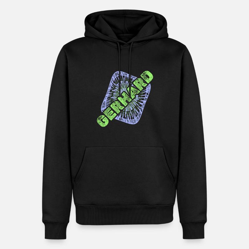 Gerhard: Gerhard - Sweat à capuche Premium bio Homme - noir