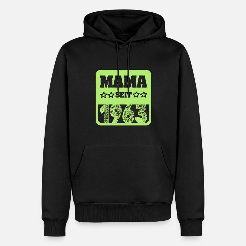 Mutti 1963 - Männer Premium Bio Hoodie - Schwarz