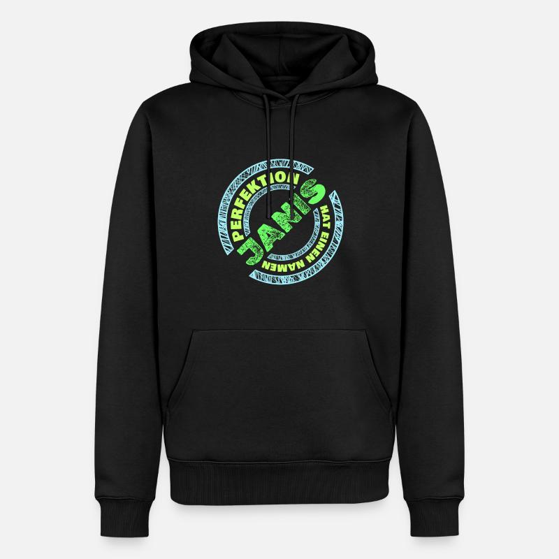 Janis Janis - Männer Premium Bio Hoodie - Schwarz