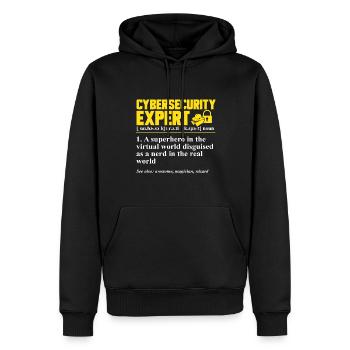 Cybersecurity Hackers IT Security - Men’s Premium Organic Hoodie - black - Front - Nico (187cm)
