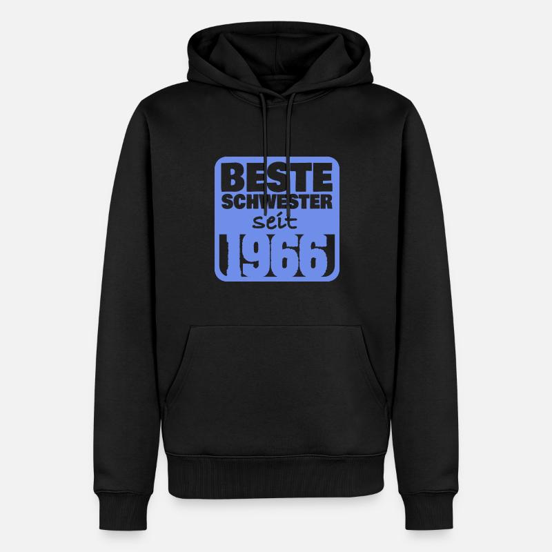 Schwesterchen 1966 - Männer Premium Bio Hoodie - Schwarz