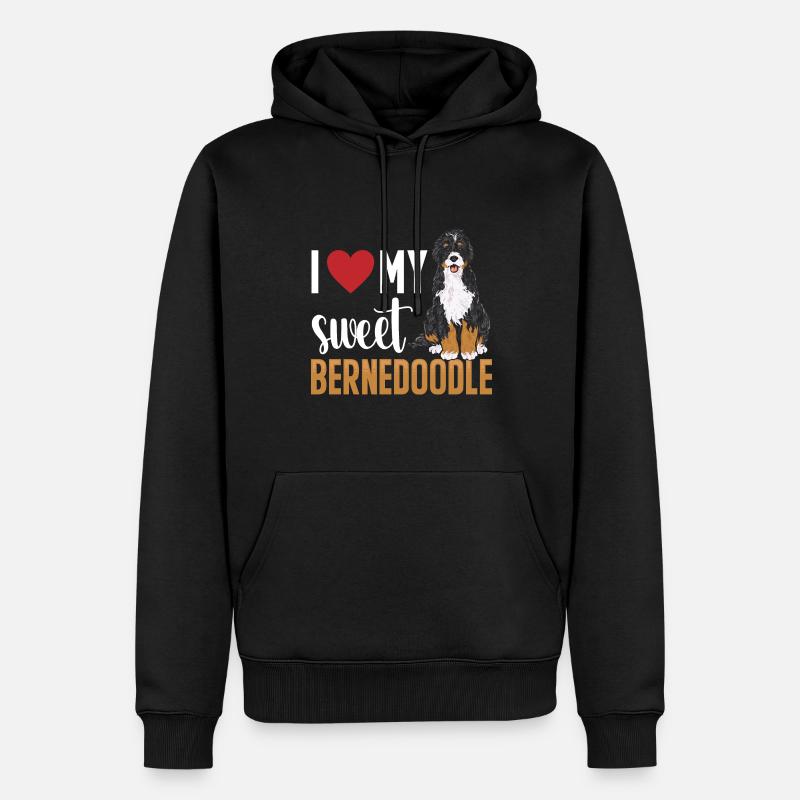 Bernedoodle Hund - Männer Premium Bio Hoodie - Schwarz