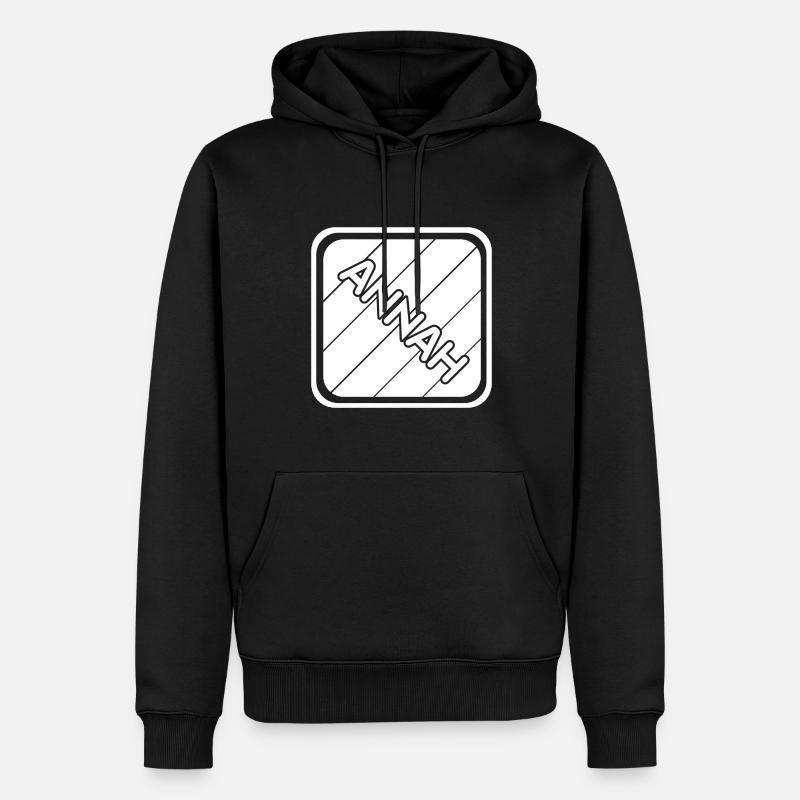 Annah - Sweat à capuche Premium bio Homme - noir