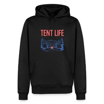 Tente Life Camping Camping d’été Camping Tropical Randonnée - Sweat à capuche Premium bio Homme - noir - Devant - Nico (187cm)
