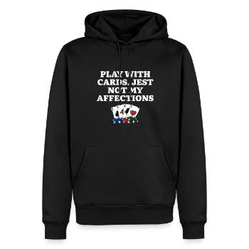 Play with Cards Poker Couples Poker Player Lovers - Männer Premium Bio Hoodie - Schwarz - Vorne - Nico (187cm)