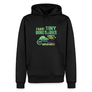 Herpétologiste des reptiles lézards caméléons - Sweat à capuche Premium bio Homme - noir - Devant - Nico (187cm)