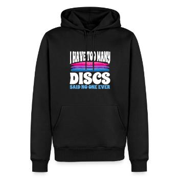 Discgolf Disc Golf Frisbee - Men’s Premium Organic Hoodie - black - Front - Nico (187cm)