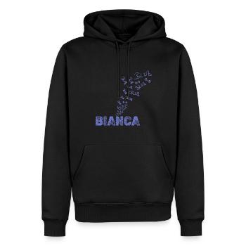 Segeln Bianca - Männer Premium Bio Hoodie - Schwarz - Vorne - Nico (187cm)