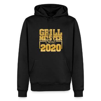 Jahr 2020 - Männer Premium Bio Hoodie - Schwarz - Vorne - Nico (187cm)