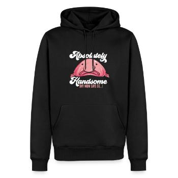 Poisson blob - Sweat à capuche Premium bio Homme - noir - Devant - Nico (187cm)
