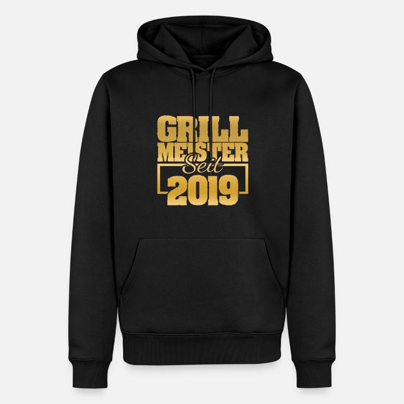 Grillfleisch 2019 - Männer Premium Bio Hoodie - Schwarz