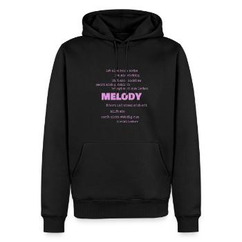 Geschenk für Melody - Männer Premium Bio Hoodie - Schwarz - Vorne - Nico (187cm)