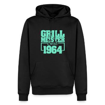 1964 - Männer Premium Bio Hoodie - Schwarz - Vorne - Nico (187cm)