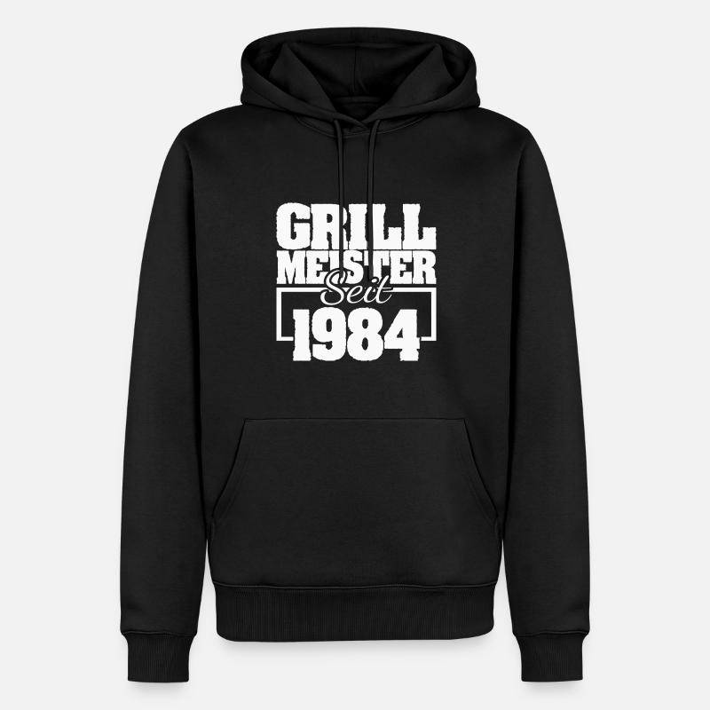Accessoires de barbecue 1984 - Sweat à capuche Premium bio Homme - noir