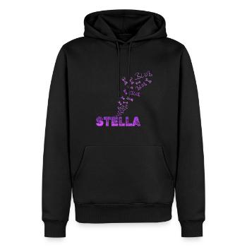 Amusant Stella - Sweat à capuche Premium bio Homme - noir - Devant - Nico (187cm)