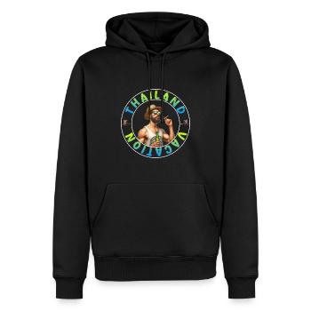 Thailand Urlaub Party Outfit Full Moon Party - Männer Premium Bio Hoodie - Schwarz - Vorne - Nico (187cm)