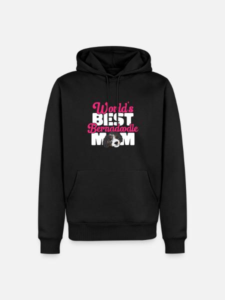 Bernedoodle Dog - Men’s Premium Organic Hoodie - black