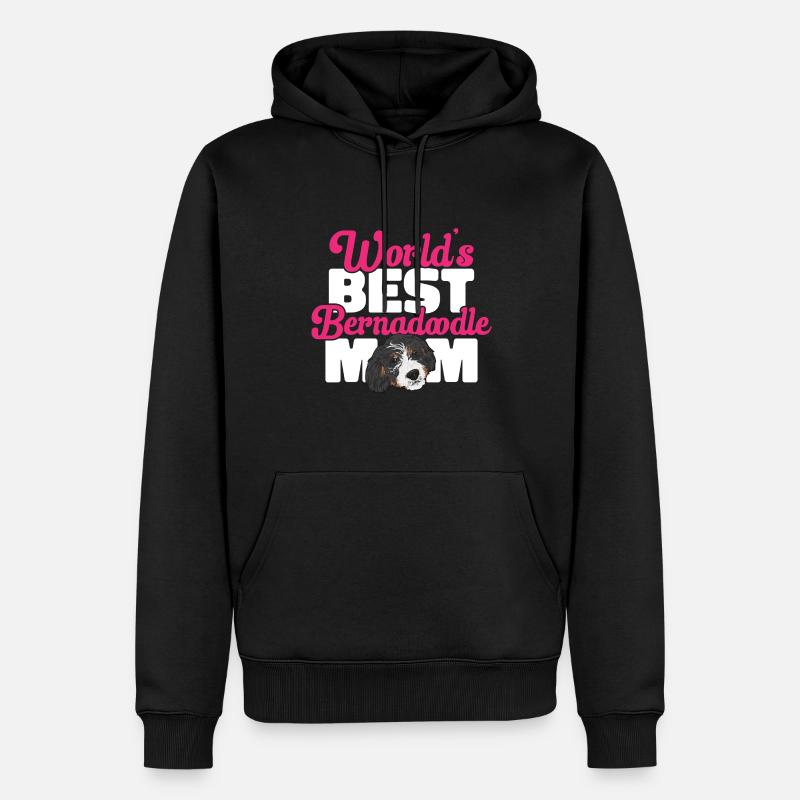 Chien Bernedoodle - Sweat à capuche Premium bio Homme - noir