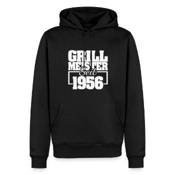 Accessoires de barbecue 1956 - Sweat à capuche Premium bio Homme - noir - Devant - Nico (187cm)