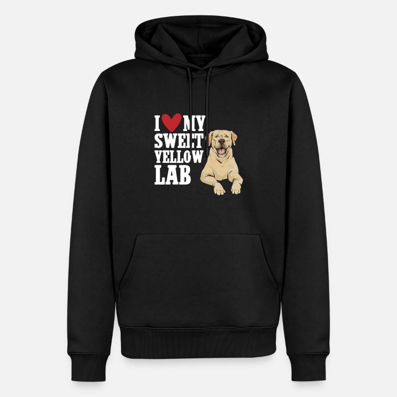 Labrador Retriever jaune - Sweat à capuche Premium bio Homme - noir