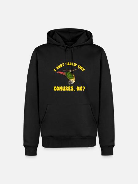 Perruche Molina Perroquet Perruche oiseau - Sweat à capuche Premium bio Homme - noir