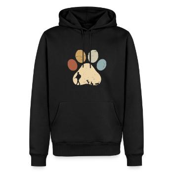 Ich Meine Follower Katze Katzenpfoten Vintage - Männer Premium Bio Hoodie - Schwarz - Vorne - Nico (187cm)