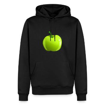 Apple - Men’s Premium Organic Hoodie - black - Front - Nico (187cm)