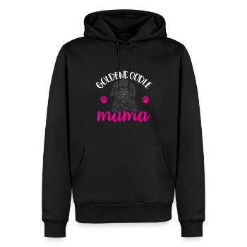 Chien Doodle Black Goldendoodle - Sweat à capuche Premium bio Homme - noir - Devant - Nico (187cm)