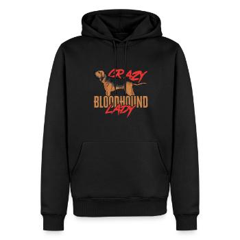 Bloodhound Hund Bluthund - Männer Premium Bio Hoodie - Schwarz - Vorne - Nico (187cm)
