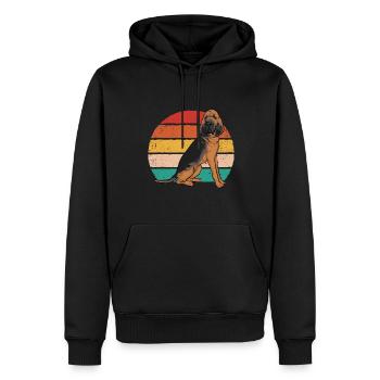 Bloodhound Hund Bluthund - Männer Premium Bio Hoodie - Schwarz - Vorne - Nico (187cm)