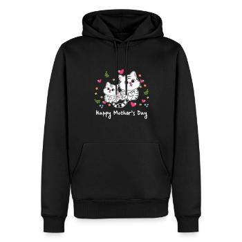 happy Mothersday - Männer Premium Bio Hoodie - Schwarz - Vorne - Nico (187cm)