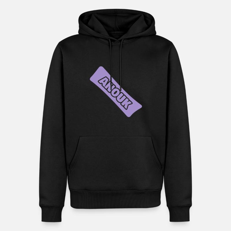 Naissance Nom Prénom Anouk - Sweat à capuche Premium bio Homme - noir