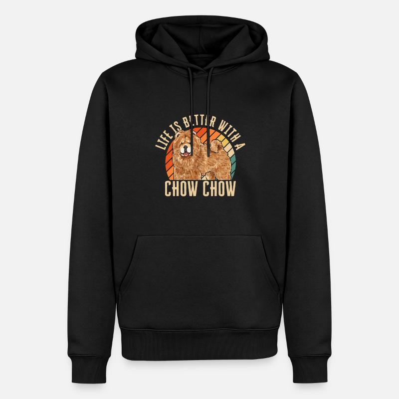 Chow Chow Hund - Männer Premium Bio Hoodie - Schwarz