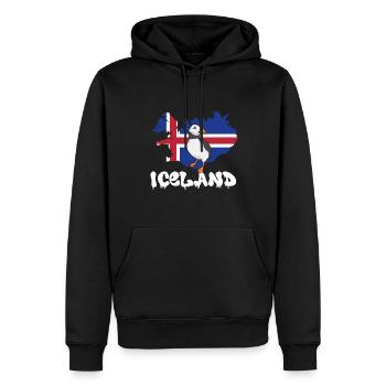 puffin, puffin, auks, lunde - Men’s Premium Organic Hoodie - black - Front - Nico (187cm)