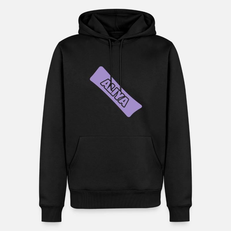 Geburt Aliya - Männer Premium Bio Hoodie - Schwarz